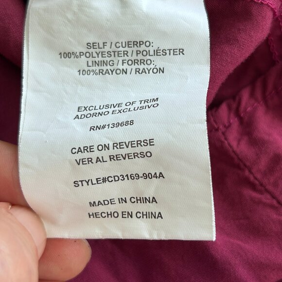 Altar'd State Burgundy Floral Baby Doll Mini Dress with Smocking size small - Picture 4 of 10